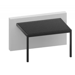 Pergola Adossée Bioclimatique En Aluminium Gris Anthracite 400x400cm Avec Lames Blanches APOLO - GardenGate