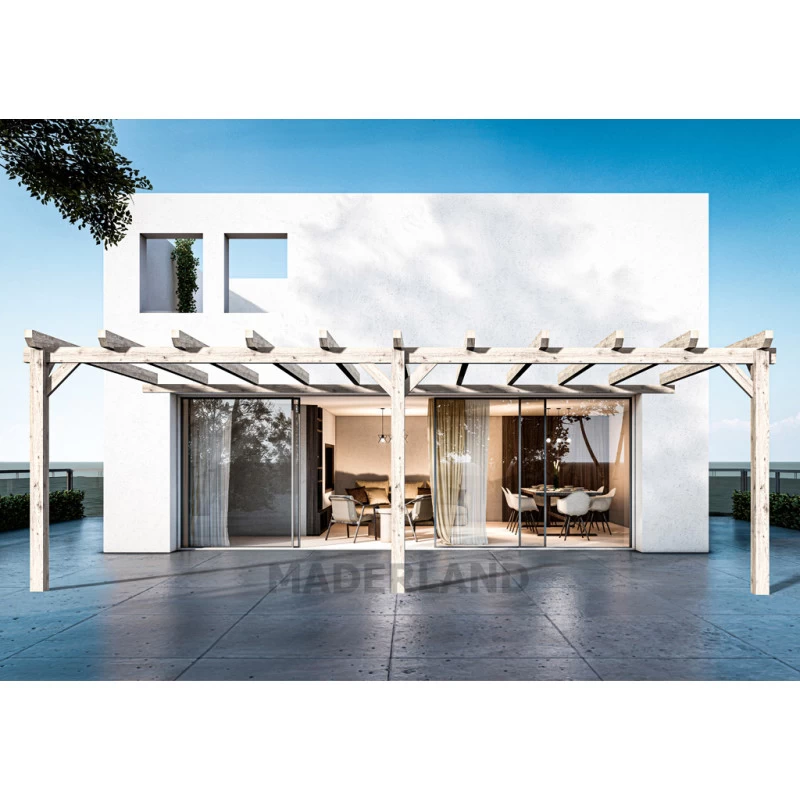 Pergola Adossée En Bois Lamellé-collé 500x500cm Sevilla – Maderland 3 Pergola Adossée En Bois Lamellé-collé 500x500cm Sevilla – Maderland