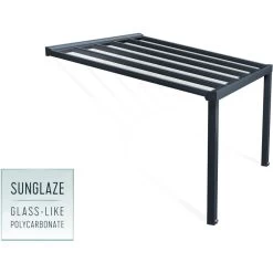 Pergola Adossée Stockholm 350x368cm Aluminium Gris Et Polycarbonate Avec Stores De Toit Rétractables – Palram - Canopia -Nesling Magasin pergola adossee stockholm 350x368cm aluminium gris et polycarbonate avec stores de toit retractables palram 5
