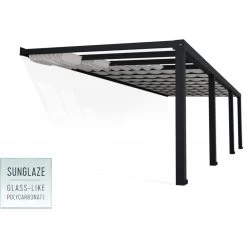 Pergola Adossée Stockholm 350x950cm Aluminium Gris Et Polycarbonate Avec Stores De Toit Rétractables – Palram - Canopia -Nesling Magasin pergola adossee stockholm 350x950cm aluminium gris et polycarbonate avec stores de toit retractables palram 2