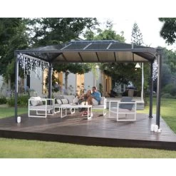 Pergola Aluminium Et Polycarbonate 430x295,5cm Martinique 4300 Palram - Canopia -Nesling Magasin pergola aluminium et polycarbonate 430x2955cm martinique 4300 palram 5