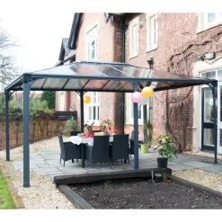 Pergola Aluminium Et Polycarbonate 492x359cm Martinique 5000 Palram - Canopia -Nesling Magasin pergola aluminium et polycarbonate 492x359cm martinique 5000 palram 4