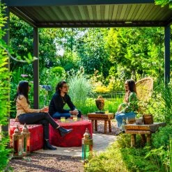 Pergola Bioclimatique Autoportante En Alu Anthracite 3.6x3.6m Ombrea -Nesling Magasin pergola bioclimatique autoportante en alu anthracite 36x36m ombrea 2