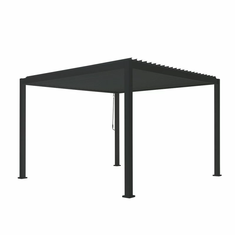 Pergola Bioclimatique Autoportante En Alu Anthracite 3x3m Ombrea 4 Pergola Bioclimatique Autoportante En Alu Anthracite 3x3m Ombrea – Image 2
