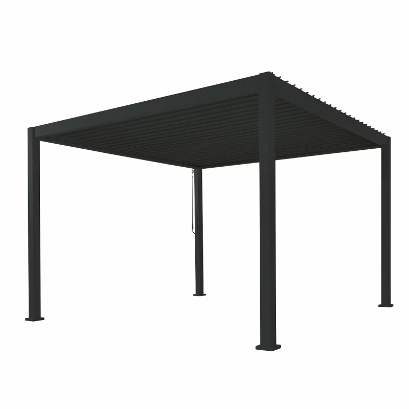 Pergola Bioclimatique Autoportante En Alu Anthracite 3x3m Ombrea 6 Pergola Bioclimatique Autoportante En Alu Anthracite 3x3m Ombrea – Image 4