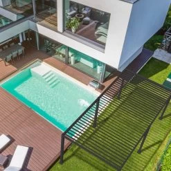 Pergola Bioclimatique Autoportante En Alu Anthracite 3x6m Ombrea -Nesling Magasin pergola bioclimatique autoportante en alu anthracite 3x6m ombrea 5