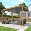 Pergola Bioclimatique Autoportante En Aluminium Aspect Bois 4x3m - X-METAL 2 Pergola Bioclimatique Autoportante En Aluminium Aspect Bois 4x3m - X-METAL -Nesling Magasin pergola bioclimatique autoportante en aluminium aspect bois 4x3m x metal