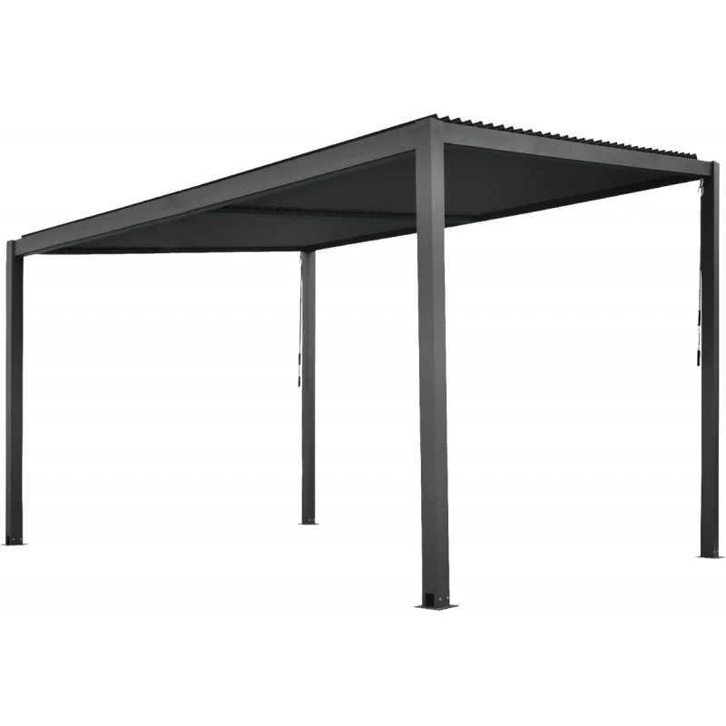 Pergola Bioclimatique En Aluminium Avec Lames Orientables Grises Anthracite TRAMONTO - DCB Garden 4 Pergola Bioclimatique En Aluminium Avec Lames Orientables Grises Anthracite TRAMONTO - DCB Garden â Image 2