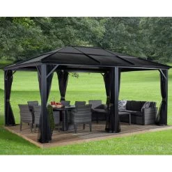 Pergola De Jardin Meridien 365x485cm En Aluminium Anthracite Et Polycarbonate 8mm – SOJAG 9 Pergola De Jardin Meridien 365x485cm En Aluminium Anthracite Et Polycarbonate 8mm – SOJAG -Nesling Magasin pergola de jardin meridien en aluminium anthracite et polycarbonate 8mm sojag 1
