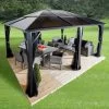 Pergola De Jardin Meridien 365x485cm En Aluminium Anthracite Et Polycarbonate 8mm – SOJAG -Nesling Magasin pergola de jardin meridien en aluminium anthracite et polycarbonate 8mm sojag