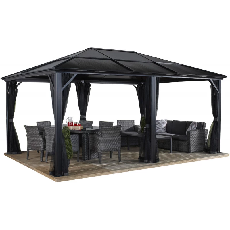 Pergola De Jardin Meridien 365x485cm En Aluminium Anthracite Et Polycarbonate 8mm – SOJAG 5 Pergola De Jardin Meridien 365x485cm En Aluminium Anthracite Et Polycarbonate 8mm – SOJAG – Image 3