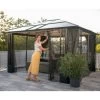 Pergola De Jardin Savino 423x363cm En Aluminium Anthracite Et Polycarbonate 8mm – SOJAG -Nesling Magasin pergola de jardin savino en aluminium anthracite et polycarbonate 8mm sojag