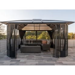 Pergola De Jardin Savino 423x363cm En Aluminium Anthracite Et Polycarbonate 8mm – SOJAG -Nesling Magasin pergola de jardin savino en aluminium anthracite et polycarbonate 8mm sojag 2