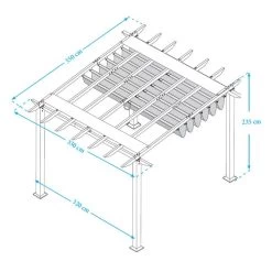 Pergola En Aluminium Blanc 350x350cm Florida – PARAGON OUTDOOR -Nesling Magasin pergola en aluminium blanc 350x350cm florida paragon outdoor 2