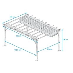 Pergola En Aluminium Blanc 350x505cm Florence – PARAGON OUTDOOR -Nesling Magasin pergola en aluminium blanc 350x505cm florence paragon outdoor 2