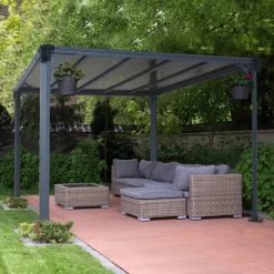 Pergola En Aluminium Et Polycarbonate 309x309cm Milano™ 3000 - Palram - Canopia -Nesling Magasin pergola en aluminium et polycarbonate 309x309cm milano 3000 palram 2