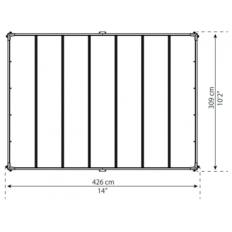 Pergola En Aluminium Et Polycarbonate 316x436cm Milano™ 4300 - Palram - Canopia 6 Pergola En Aluminium Et Polycarbonate 316x436cm Milano™ 4300 - Palram - Canopia – Image 4