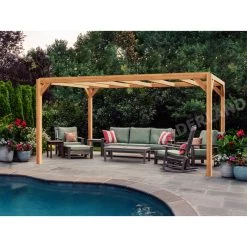 Pergola En Bois Lamellé-collé 400x400cm Alicante – Maderland