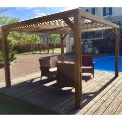 Pergola THERMAUVENT 10,67m² Toit Avec Ventelles Mobiles HABRITA 13 Pergola THERMAUVENT 10,67m² Toit Avec Ventelles Mobiles HABRITA -Nesling Magasin pergola thermauvent 1067m en bois avec vantelles sur le toit habrita 5