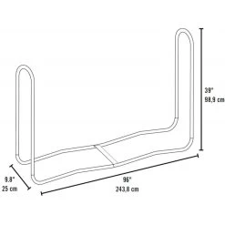 Porte-bûches 240cm En Acier Capacité De Charge De 550kg - Shelter Logic -Nesling Magasin porte buches 240cm capacite de charge de 550kg shelter logic 2