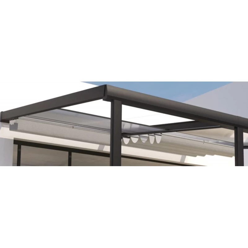 Rideau Sous Toit En Polyester Gris Perle Pour Pergolas Adossées Athezza Et Edena - Couleurs Du Monde 3 Rideau Sous Toit En Polyester Gris Perle Pour Pergolas Adossées Athezza Et Edena - Couleurs Du Monde