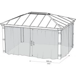 Set De Moustiquaires En Polyester Léger Pour Pergolas Dallas 4900 De 18m² - Palram - Canopia -Nesling Magasin set de moustiquaires en polyester leger pour pergolas dallas 4900 de 18m palram 2