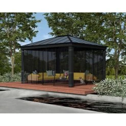 Set De Moustiquaires En Polyester Léger Pour Pergolas Dallas 4900 De 18m² - Palram - Canopia