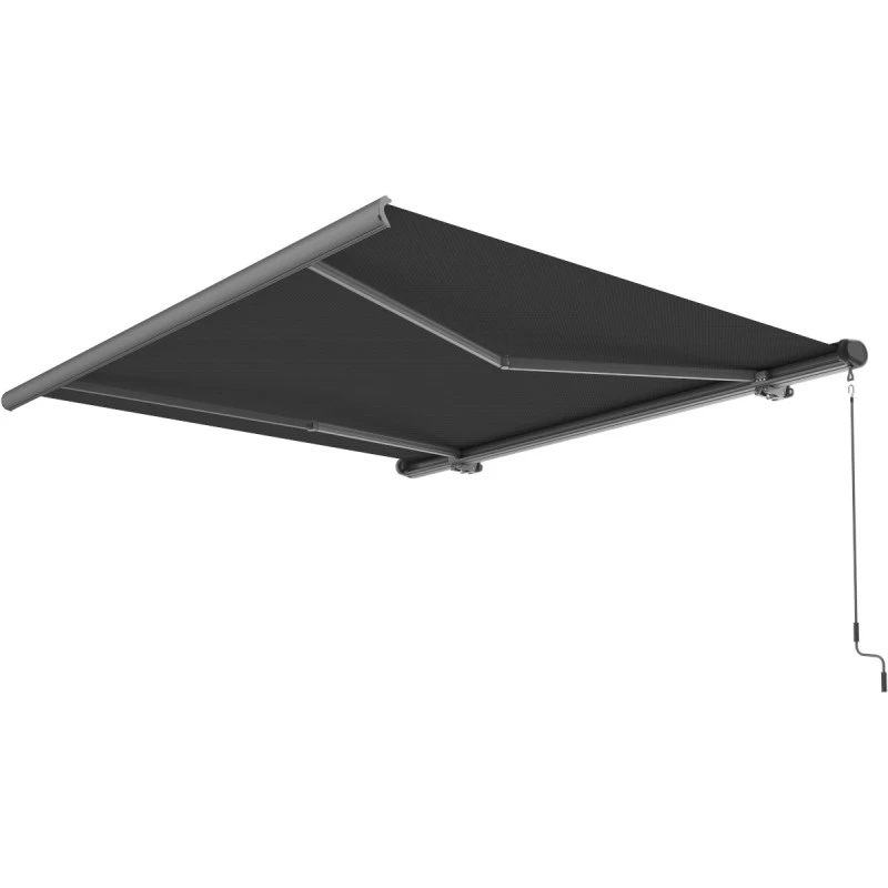 Store Banne Manuel 300x250cm LUXO Toile Polyester Grise - X-METAL 7 Store Banne Manuel 300x250cm LUXO Toile Polyester Grise - X-METAL – Image 5