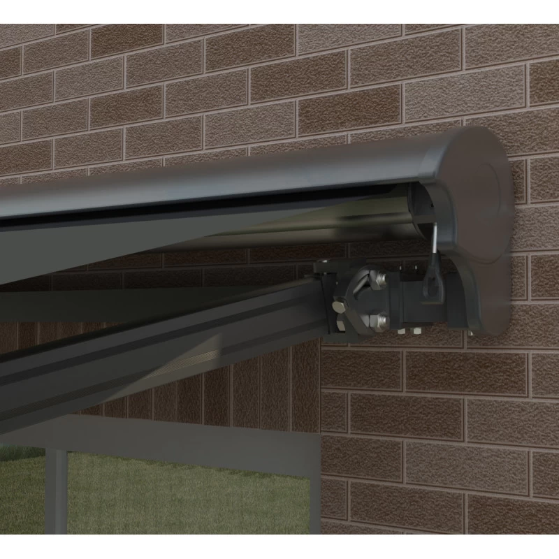 Store Banne Manuel 350x250cm DECO Toile Polyester Grise - X-METAL 8 Store Banne Manuel 350x250cm DECO Toile Polyester Grise - X-METAL – Image 6