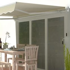 Store Banne Manuel 350x250cm EASY Toile Polyester Beige - X-METAL -Nesling Magasin store banne manuel 350x250cm easy toile polyester beige x metal 2