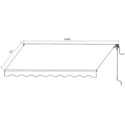 Store Banne Motorisé 395x300cm EASY Toile Polyester Beige - X-METAL -Nesling Magasin store banne motorise 395x300cm easy toile polyester beige x metal 4