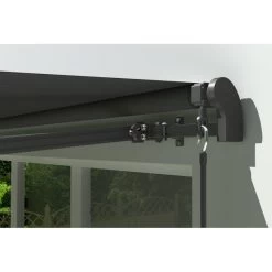 Store Banne Motorisé 395x300cm EASY Toile Polyester Grise - X-METAL -Nesling Magasin store banne motorise 395x300cm easy toile polyester grise x metal 3