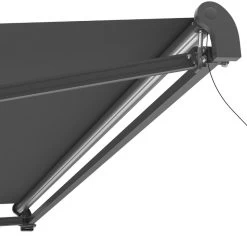 Store Banne Motorisé 395x300cm EASY Toile Polyester Grise - X-METAL -Nesling Magasin store banne motorise 395x300cm easy toile polyester grise x metal 5