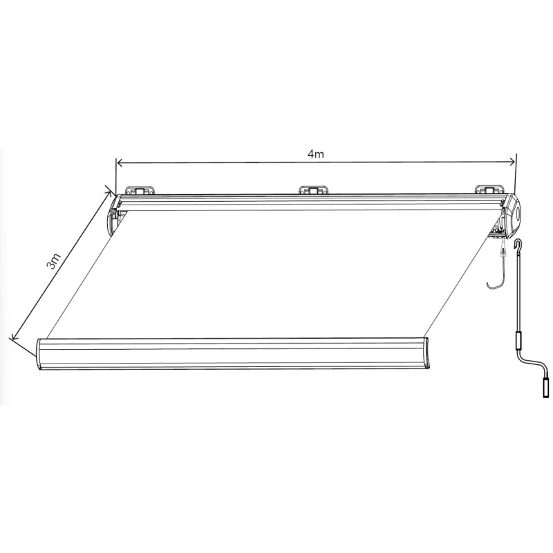 Store Banne Motorisé 400x300cm LUXO Toile Polyester Beige - X-METAL 4 Store Banne Motorisé 400x300cm LUXO Toile Polyester Beige - X-METAL – Image 2