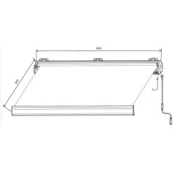 Store Banne Motorisé 400x300cm LUXO Toile Polyester Grise - X-METAL -Nesling Magasin store banne motorise 400x300cm luxo toile polyester grise x metal 2