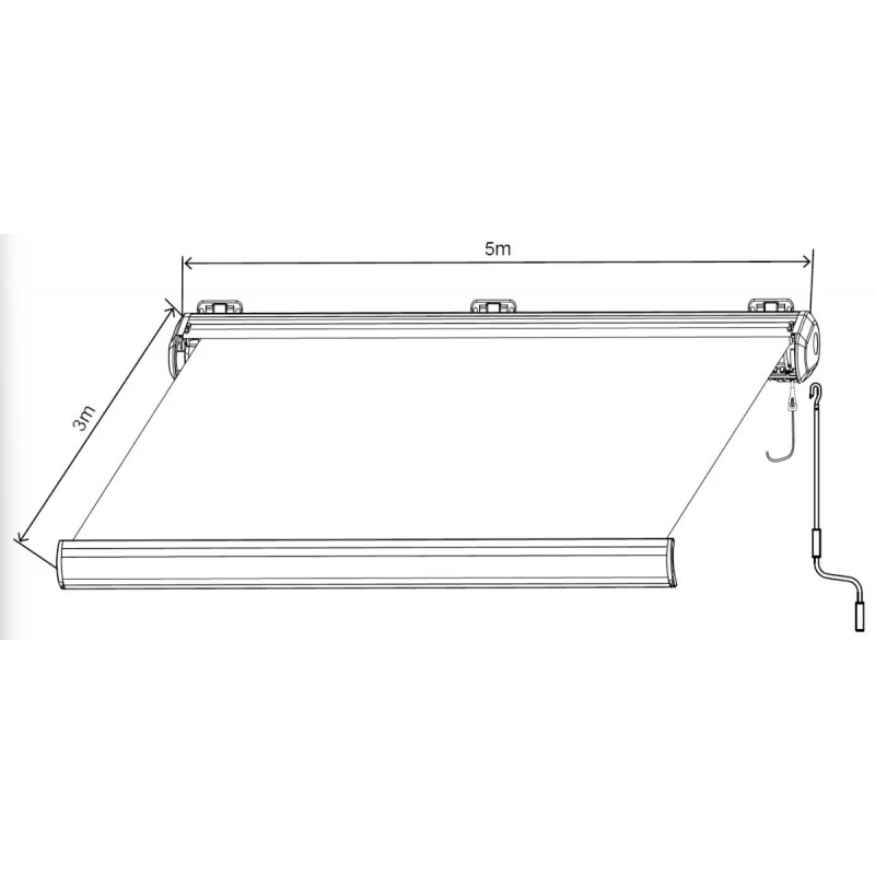 Store Banne Motorisé 500x300cm LUXO Toile Polyester Beige - X-METAL 5 Store Banne Motorisé 500x300cm LUXO Toile Polyester Beige - X-METAL – Image 3