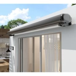 Store Banne Motorisé 500x300cm LUXO Toile Polyester Grise - X-METAL 11 Store Banne Motorisé 500x300cm LUXO Toile Polyester Grise - X-METAL -Nesling Magasin store banne motorise 500x300cm luxo toile polyester grise x metal 3