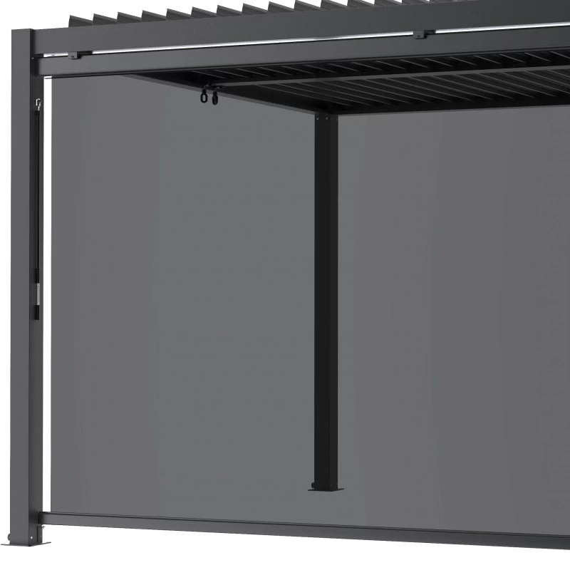 Store Latéral Anthracite 370cm Pour Pergola Bioclimatique En Aluminium X-METAL 3 Store Latéral Anthracite 370cm Pour Pergola Bioclimatique En Aluminium X-METAL