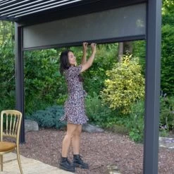 Store Latéral Anthracite 400cm Pour Pergola Bioclimatique En Alu Ombrea