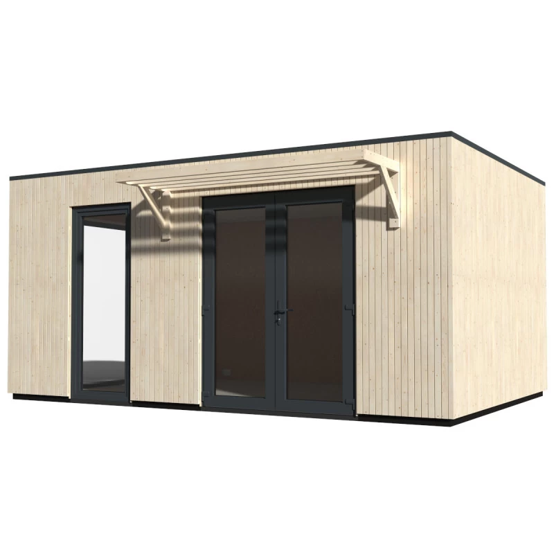 Studio Como Modulable Isolé En Bois Blanc 19m² Avec Double Porte Vitrée - Décor Et Jardin 3 Studio Como Modulable Isolé En Bois Blanc 19m² Avec Double Porte Vitrée - Décor Et Jardin