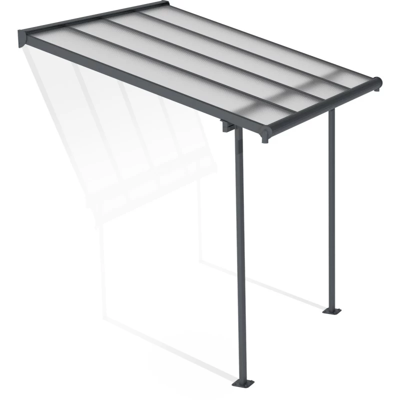 Toit De Terrasse 224x224cm En Aluminium Gris Et Polycarbonate 6mm SIERRA - Canopia By Palram 4 Toit De Terrasse 224x224cm En Aluminium Gris Et Polycarbonate 6mm SIERRA - Canopia By Palram – Image 2