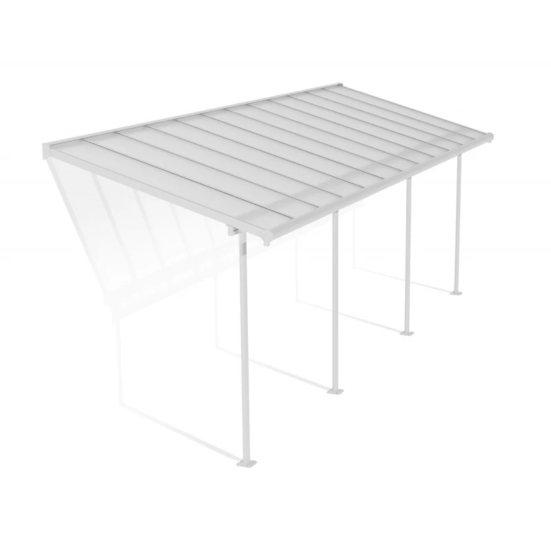 Toit De Terrasse 224x670cm En Aluminium Blanc Et Polycarbonate 6mm SIERRA - Canopia By Palram 4 Toit De Terrasse 224x670cm En Aluminium Blanc Et Polycarbonate 6mm SIERRA - Canopia By Palram – Image 2