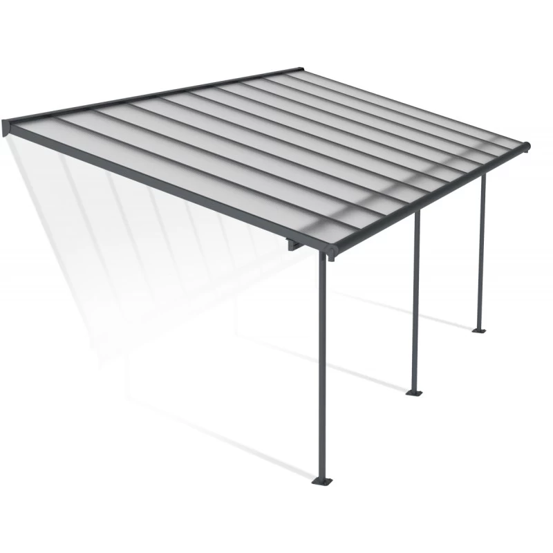Toit De Terrasse 295x619cm En Aluminium Gris Et Polycarbonate 6mm SIERRA - Canopia By Palram 4 Toit De Terrasse 295x619cm En Aluminium Gris Et Polycarbonate 6mm SIERRA - Canopia By Palram – Image 2
