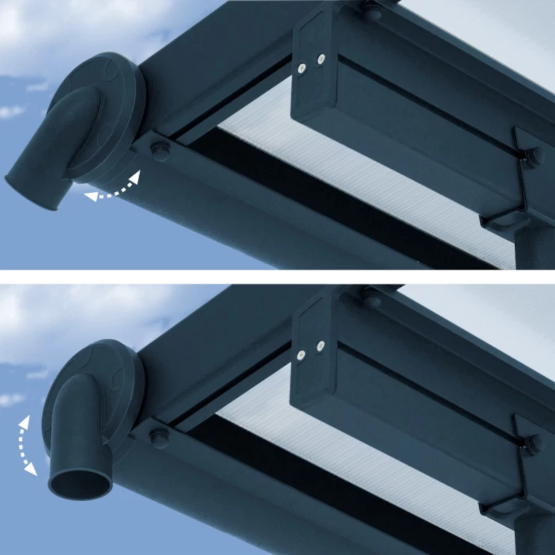 Toit De Terrasse 295x860cm En Aluminium Gris Et Polycarbonate 6mm SIERRA - Canopia By Palram 5 Toit De Terrasse 295x860cm En Aluminium Gris Et Polycarbonate 6mm SIERRA - Canopia By Palram – Image 3