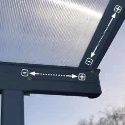 Toit De Terrasse 295x860cm En Aluminium Gris Et Polycarbonate 6mm SIERRA - Canopia By Palram 11 Toit De Terrasse 295x860cm En Aluminium Gris Et Polycarbonate 6mm SIERRA - Canopia By Palram -Nesling Magasin toit de terrasse 295x860cm en aluminium gris et polycarbonate 6mm sierra canopia by palram 3