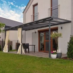 Toit De Terrasse 299x555cm En Aluminium Gris Et Polycarbonate 6mm SIERRA - Canopia By Palram 11 Toit De Terrasse 299x555cm En Aluminium Gris Et Polycarbonate 6mm SIERRA - Canopia By Palram -Nesling Magasin toit de terrasse 299x555cm en aluminium gris et polycarbonate 6mm sierra canopia by palram 3