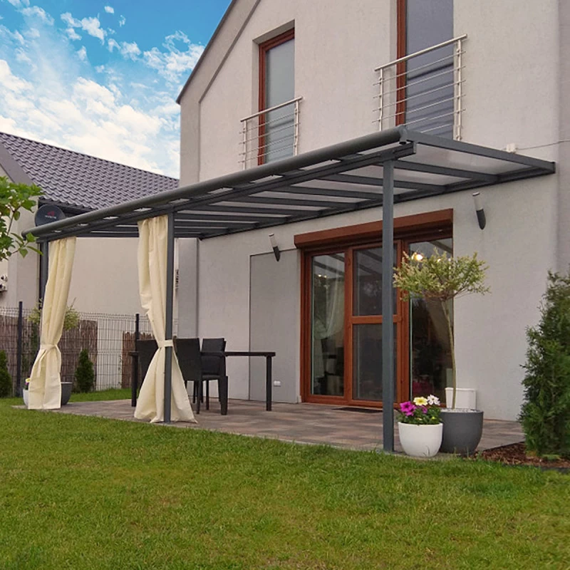 Toit De Terrasse 299x555cm En Aluminium Gris Et Polycarbonate 6mm SIERRA - Canopia By Palram 6 Toit De Terrasse 299x555cm En Aluminium Gris Et Polycarbonate 6mm SIERRA - Canopia By Palram – Image 4