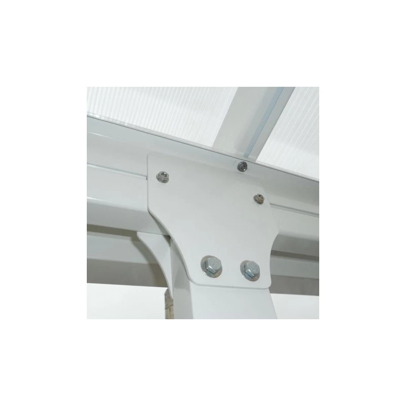 Terrasse Couverte 300x300cm En Aluminium Blanc Et Polycarbonate 8mm PATIO 8 Terrasse Couverte 300x300cm En Aluminium Blanc Et Polycarbonate 8mm PATIO – Image 6