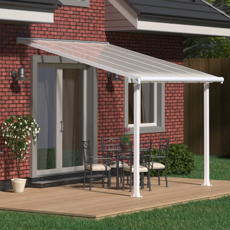 Toit De Terrasse En Alu Blanc 3x3,05m Et PC 16mm Olympia - Palram - Canopia 3 Toit De Terrasse En Alu Blanc 3x3,05m Et PC 16mm Olympia - Palram - Canopia