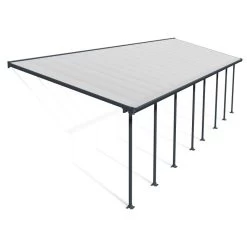 Toit De Terrasse 300x1035cm En Aluminium Gris Et Polycarbonate 8mm FERIA - Canopia By Palram -Nesling Magasin toit de terrasse 3x1035m en aluminium gris et polycarbonate 8mm feria palram 2
